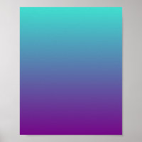 Turquoise to Purple Mermaid Ombre