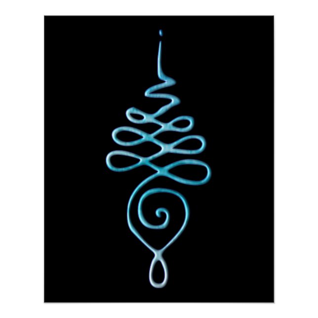 Pôster Turquoise Unalome (Frente)