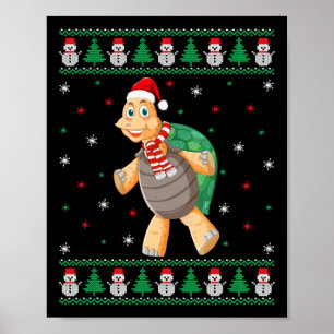 Poster Turtle Animal Matching Family Febre Suor de Natal