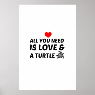 POSTER TURTLE E AMOR