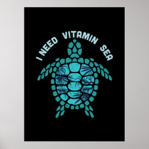 Poster Turtle Lover I Necessidade De Vitamina