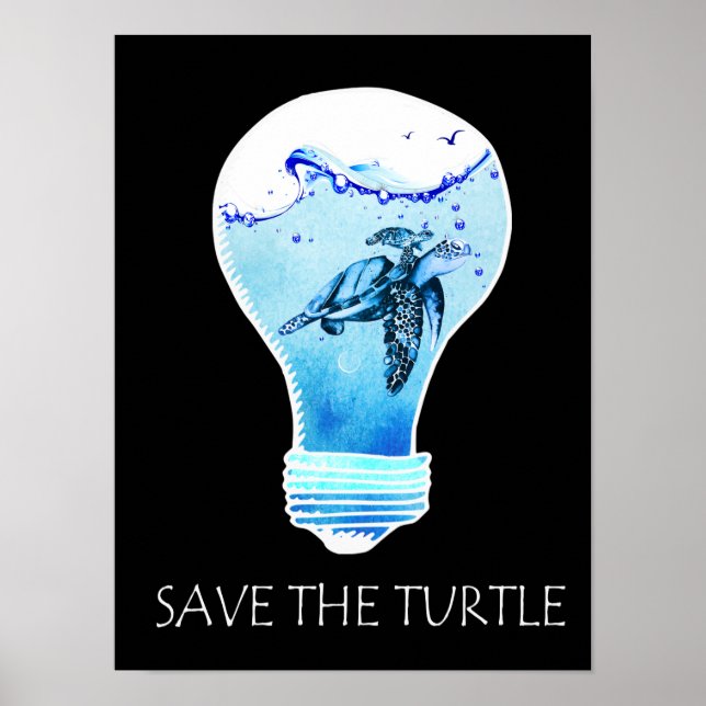 Poster Turtle Lover | Salva A Tartaruga (Frente)