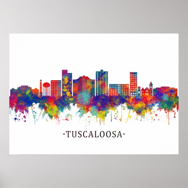 Poster Tuscaloosa Alabama Skyline (Frente)