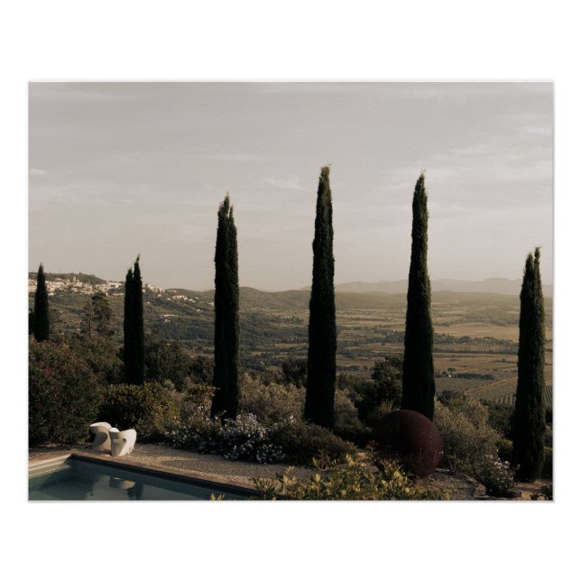 Pôster Tuscan landscape hidden behind cypresses (2024) (Frente)