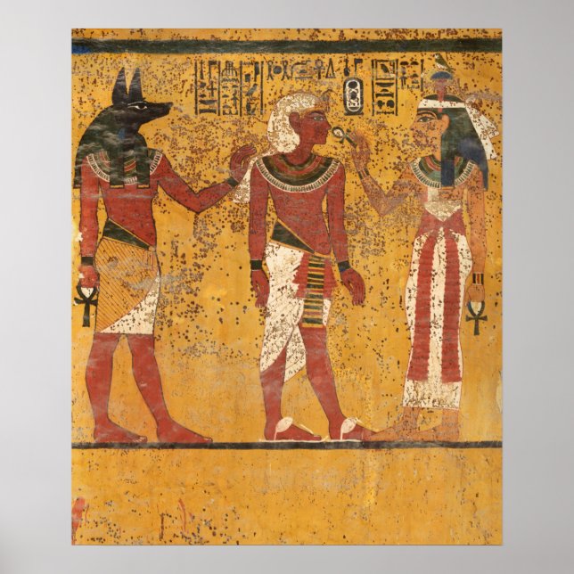 Poster Tutankhamun Tomb, Muro do Sul por História Egípcia (Frente)