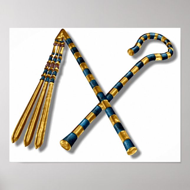Pôster Tutankhamun's Flail and Crook (Frente)