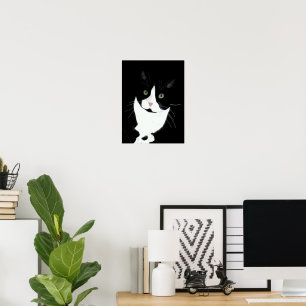 Poster Tuxedo Cat