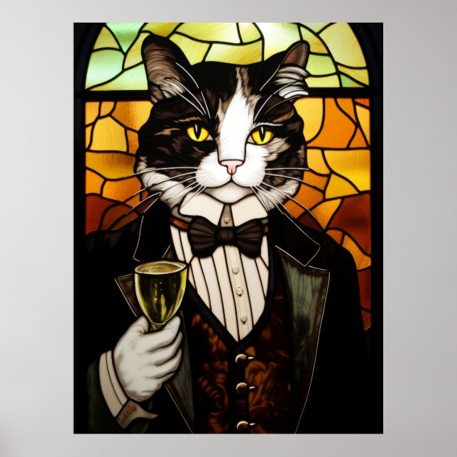 Poster Tuxedo Cat (Frente)
