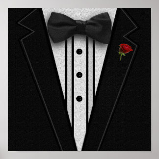 Pôster Tuxedo preto com Arco
