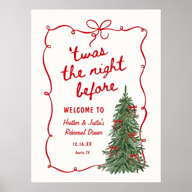 Poster Twas The Night Before Holiday Rehearsal Dinner  (Frente)