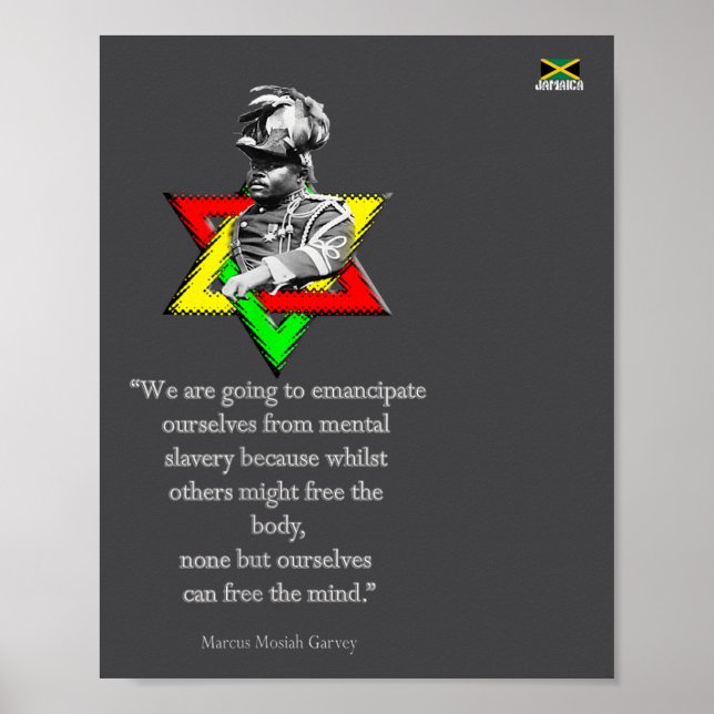 Poster Tweaks Roupas - Citação de Marcus Mosiah Garvey -  (Frente)