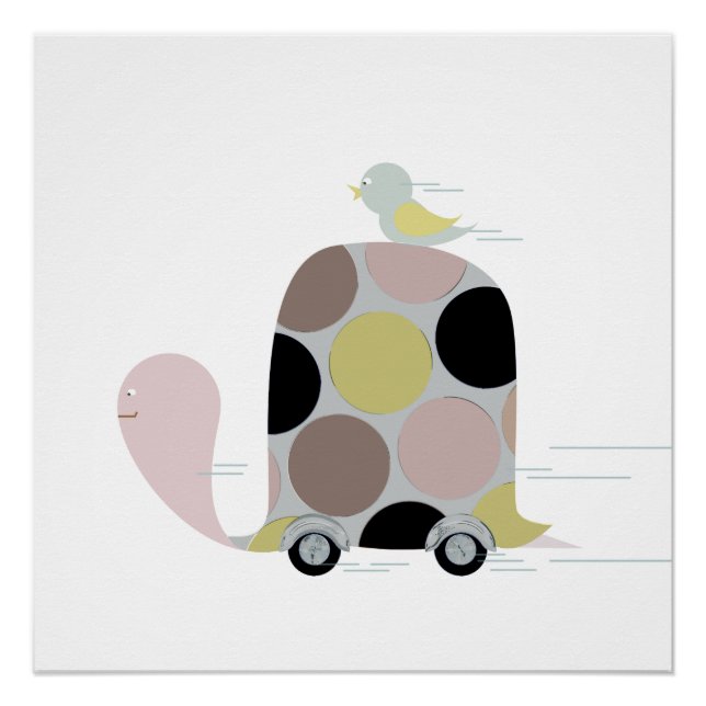 Pôster Tweeter em uma Tartaruga (Frente)