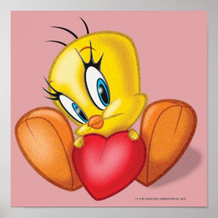 Pôster Tweety Holding Heart