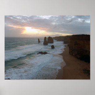 Pôster Twelve Apostles at Sunset