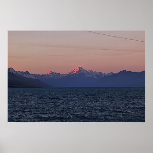 Poster Twilgiht on Lake Pukaki (Frente)