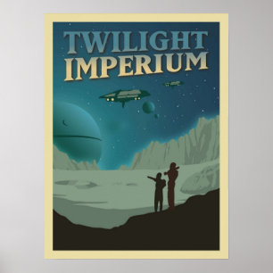 Poster Twilight Imperium Conselho Jogo Minimalista Viagem