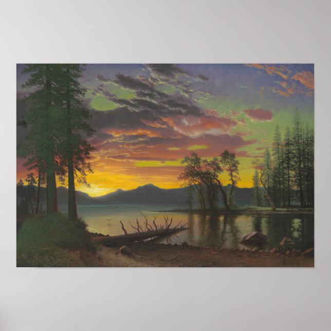 Poster Twilight, Lake Tahoe, c.1870s (oil on canvas) (Frente)