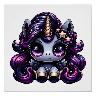 Pôster Twilight pony preto unicórnio