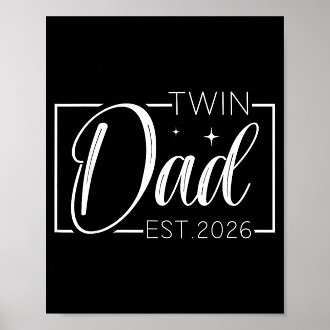 Poster Twin Dad Father Mother Of Twins Est 2026 Father's  (Frente)