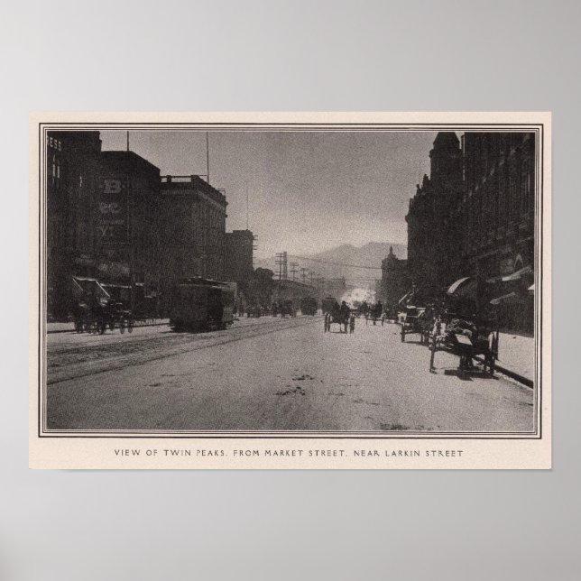 Poster Twin Peaks, da Rua de Mercado perto da Rua Larkin (Frente)