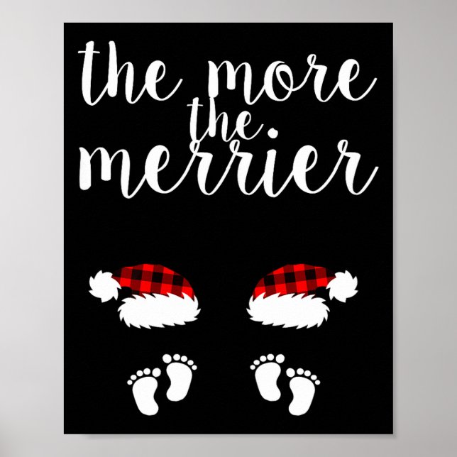 Poster Twin Pregnancy Christmas Pregnant Women The More T (Frente)
