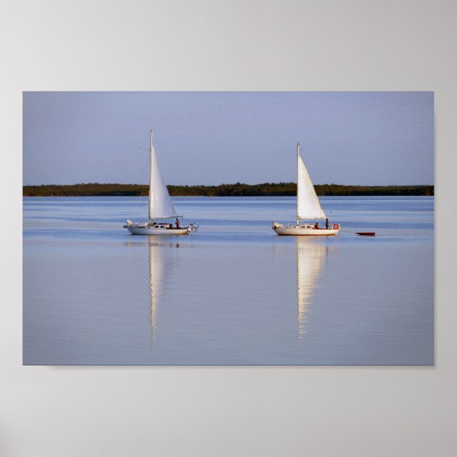 Poster Twin Sailboat Morning (Frente)