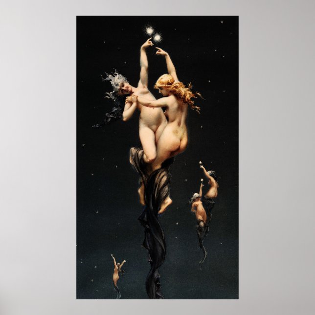 Poster Twin Stars (1851-1896), por Luis Falero. (Frente)