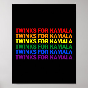 Poster Twinds Para Kamala Harris Lgbtq Pride Gay Lésbica 