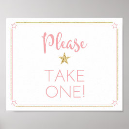 Poster Twinkle Chá de fraldas Pega Um Sinal