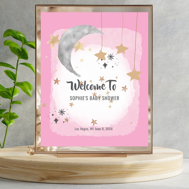 Poster Twinkle Twinkle Little Star Pink Splash Welcome (Criador carregado)