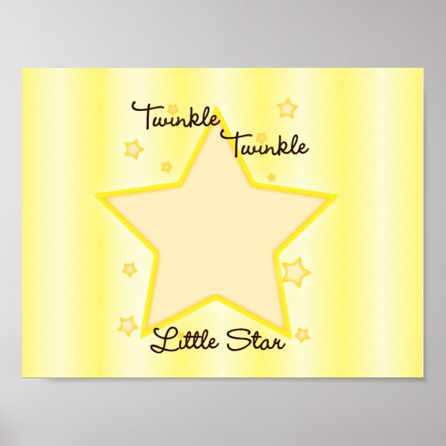 Poster Twinkle Twinkle Pequena Estrela (Frente)