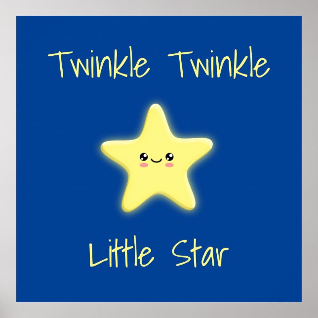 Poster Twinkle Twinkle Pequena Estrela (Frente)