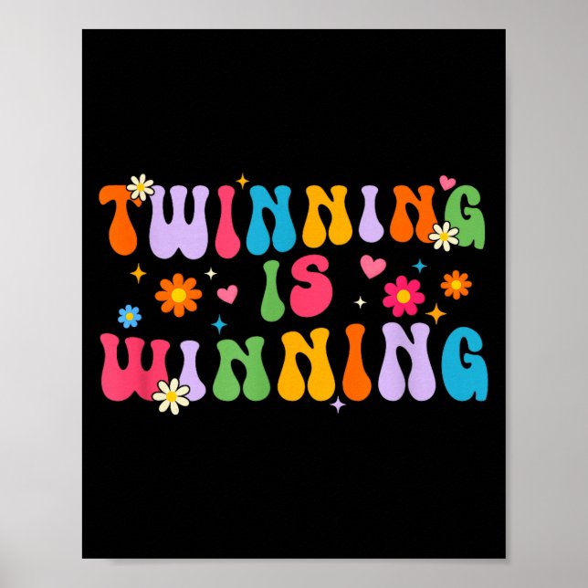 Poster Twinning Is Winning Twin Day Srit Week Friend  (Frente)