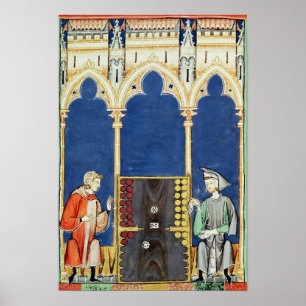 Poster Two Backgammon Players