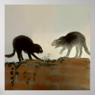 Poster "Two Cats Fighting", por Francisco Goya