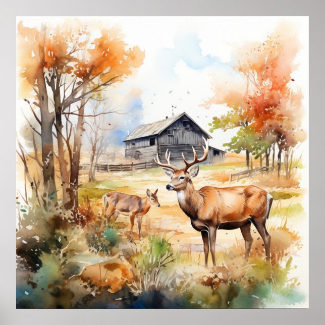 Poster Two Deer (Frente)