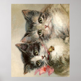 Poster Two lovely Victorian kittens