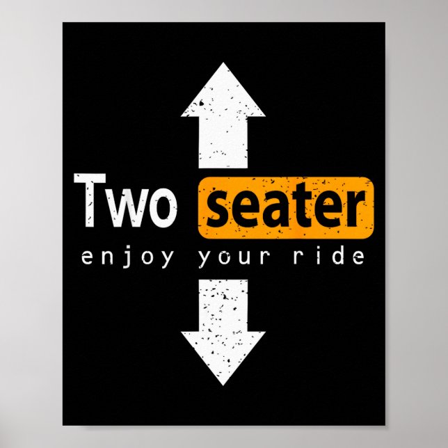 Poster Two-seater Enjoy The Ride Funny Swingers Wife Swap (Frente)