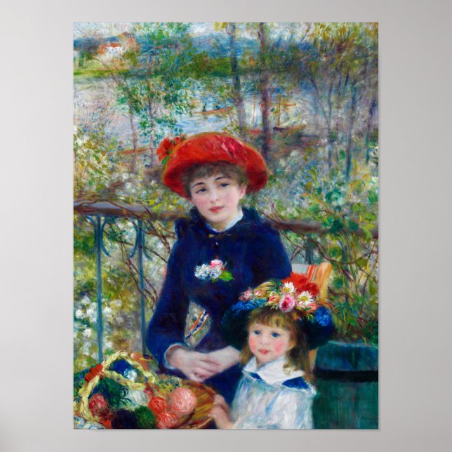 Poster Two Sisters, On the Terrace by Renoir (Frente)