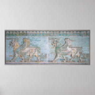 Poster Two Winged Griffins, from the Palace of