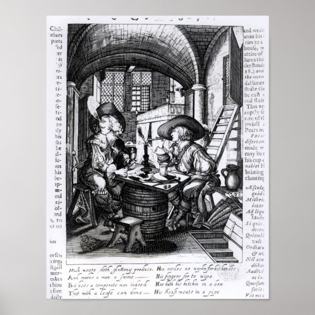 Poster Two Young Noblemen Smoking, A Pro-Smoking (Frente)