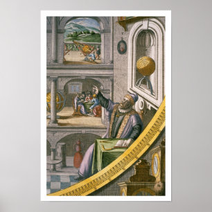 Poster Tycho Brahe (1546-1601) envelheceu 40, entre seu