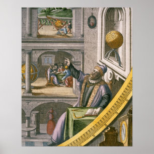 Poster Tycho Brahe (1546-1601) envelheceu 40, entre seu