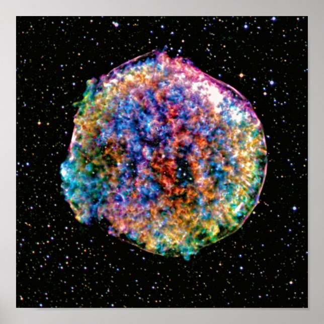 Poster Tycho Supernova SN 1572 NASA Outer Space Photo (Frente)