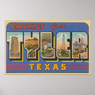 Pôster Tyler, letra ScenesTyler de TexasLarge, TX