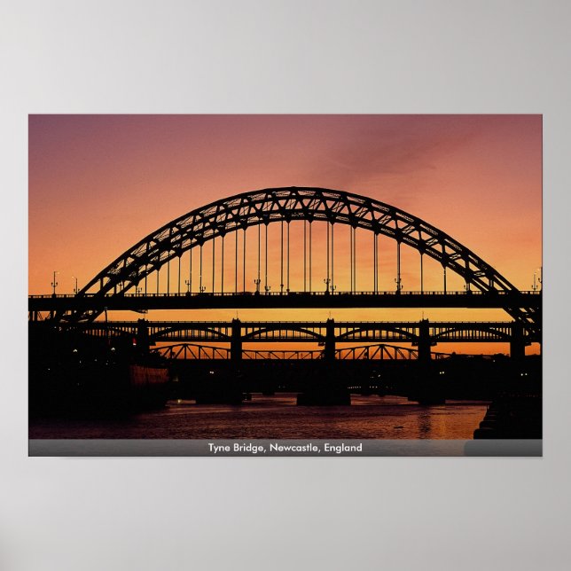 Poster Tyne Bridge, Newcastle, Inglaterra (Frente)