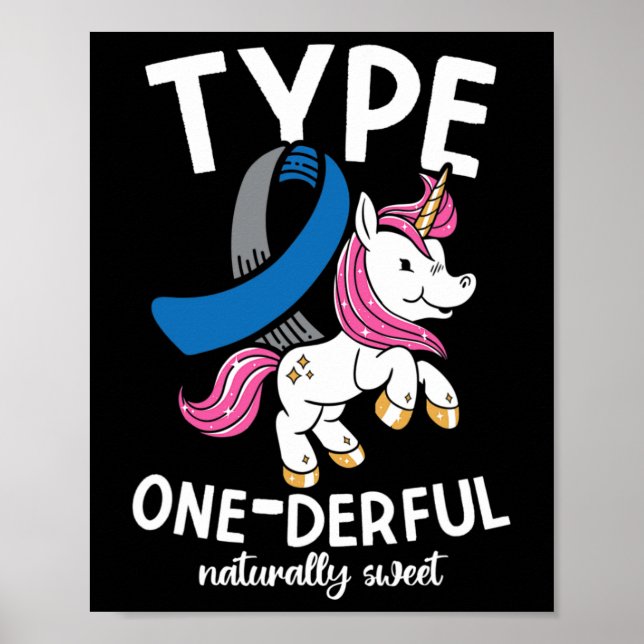 Poster Type One Derful Naturalmente Doce Diabetes (Frente)