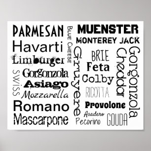 Poster Types of Cheese