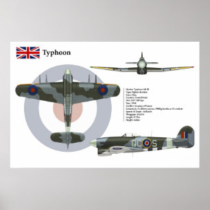 Poster Typhoon Mk 1B 168 Squadron