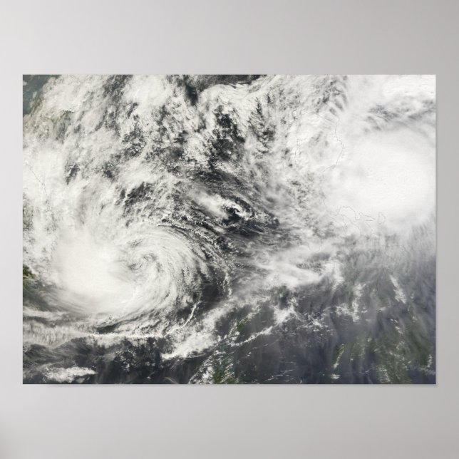 Poster Typhoons Mitag and Hagibis (Frente)